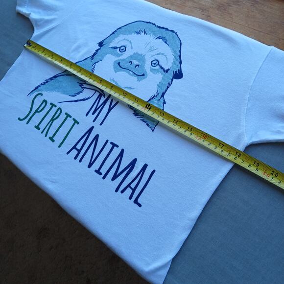Ann Arbor Sloth Spirit Animal Tee Small preshrunk cotton crew neck short sleeve - Picture 7 of 10